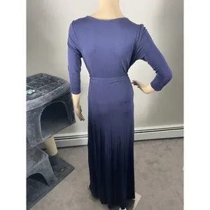 Lulus Blue Deep V-Neck Maxi Dress Size M‎ B-R thumbnail 5
