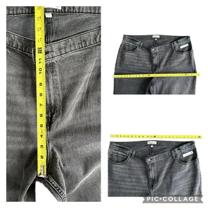 Abercrombie & Fitch Black Grey Curve Love High Rise 90s Relaxed Jeans 36/22R NEW thumbnail 10