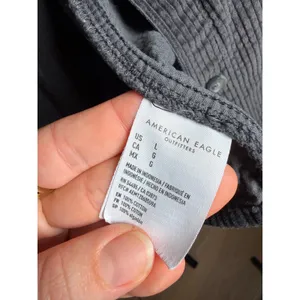 Aerie Lumberjack Gray Corduroy Shacket Style Shirt Size Large thumbnail 3