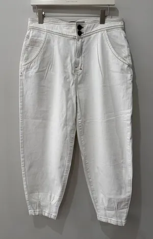 Seventy + Mochi Size 30 The High Waist Cocooon Mom Jean in Beige‎ thumbnail 1