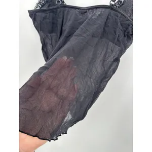 Victoria's Secret Womens Black‎ Sheer Tank Top Sz M Sexy Lace Festival Nylon thumbnail 8