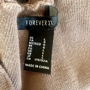 Taupe F21 Ribbed Bustier Crop Top thumbnail 6