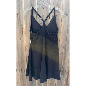 FLX $55 NEW Women's Affirmation Strappy Flounce Active Wear Dress in Black Lg thumbnail 5