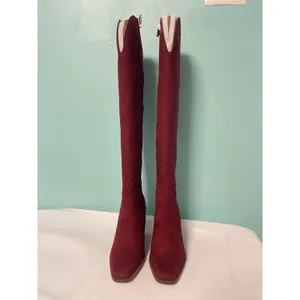 Jessica Simpson Ravyn Women's Over-The-Knee Zipper Boots Burgundy Size‎ 5 thumbnail 2