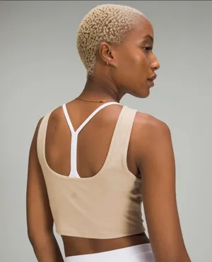 Lululemon LA Front Cut-Out Crop Tank Trench 6 thumbnail 9