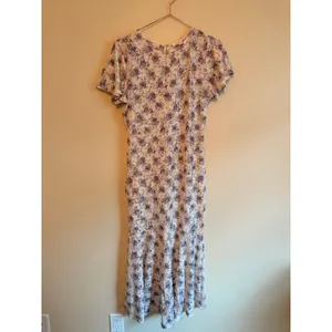 Shabby Chic Lace Dress Women Small Purple‎ Floral Cottagecore Romantic S20B0231 thumbnail 2