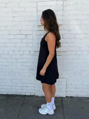 Old Navy black mini tennis dress sz M #sporty #athletic thumbnail 3