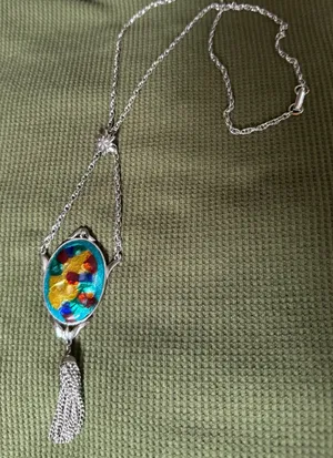 Celebrity Multicolor Glass Pendant Tassel Necklace - Women Jewelry thumbnail 1