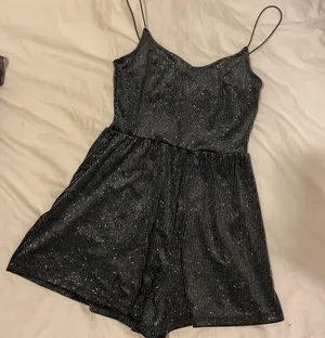Sparkly Black Romper thumbnail 1