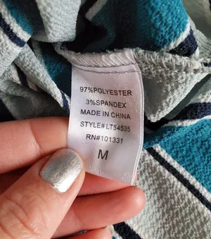 Charlotte russe striped blouse size medium thumbnail 6
