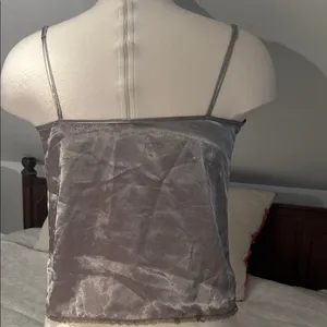 Y2K Elegant Brown Lace Trim Camisole size S thumbnail 3