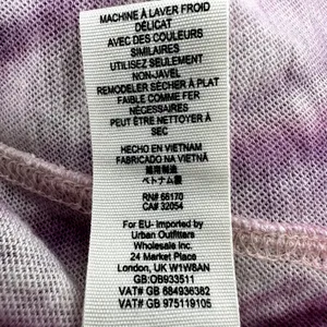 Free People Spring Break Combo Dip Tie Dye Paradise Tee Ombre Cream Purple XS thumbnail 5