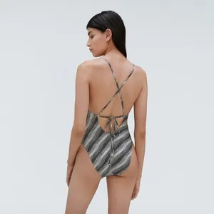 NWT Everlane Large Swimsuit The String One-Piece Flattering Bust Cups Tie to Fit thumbnail 2