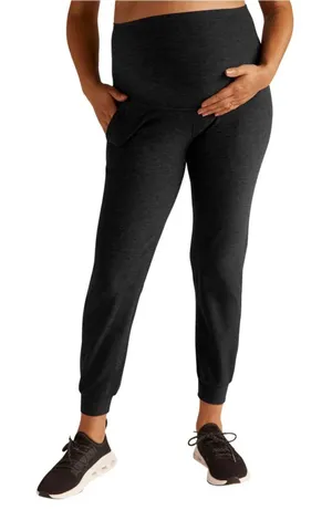Beyond Yoga Beyond Bump Spacedye Matermity Midi Joggers Darkest Night Black Med thumbnail 1