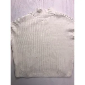 Maeve Anthropologie Ivory Ribbed Mock Neck Balloon Sleeve‎ Sweater Medium thumbnail 11