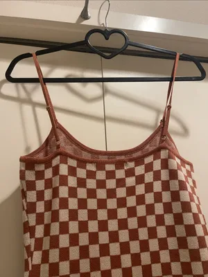 12th tribe brown checkered dress size small #89 thumbnail 4