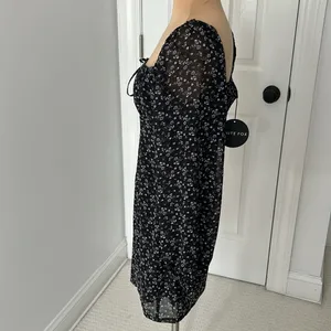 White Fox Marina Mini Dress Black Floral thumbnail 4