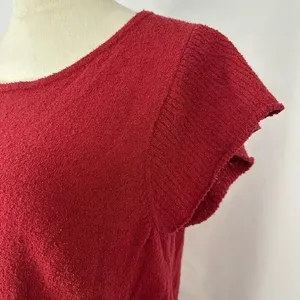 Madewell Marin Tie Front Sweater Tee In Deep Crimson Womens‎ XL thumbnail 5