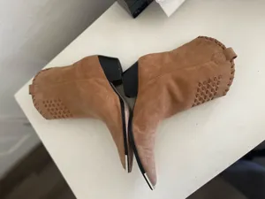 Schutz Alexxa Fringe Pointy Suede Ankle Cowgirl Boots thumbnail 3