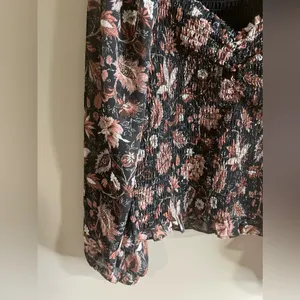 Madewell top lucie floral smocked top small thumbnail 6