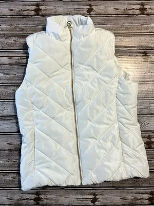 Michael Kors White Quilted Classic Layer Vest Size Medium thumbnail 1