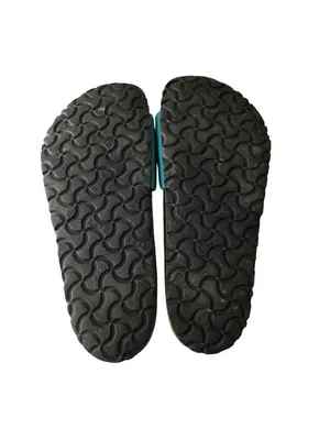 Birkenstock Madrid Slide Sandals Glossy Patent Birko-Flor Turquoise Blue 37 US 6 thumbnail 7