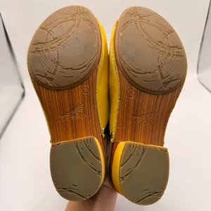Dansko Maci Mule Yellow Milled Nubuck Leather Open Toe Slide Clog Sandal Size 36 thumbnail 5