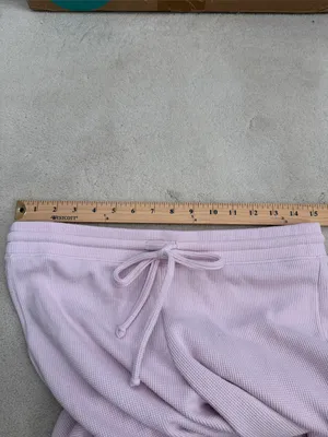 Gilly Hicks Mid Rise Flare Cozy Pink Waffle Lounge Pants Size Medium thumbnail 8