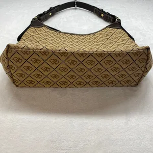 Dooney & Bourke Signature Canvas Hobo Bag Brown‎ Leather Trim Handbag thumbnail 5