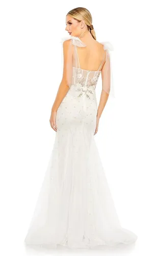 Mac Duggal White/Gold Mermaid Gown 50666 thumbnail 3
