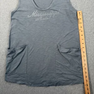 College Couture Mississippi State Tank Top Women's LG Gray Rhinestone Pockets thumbnail 7