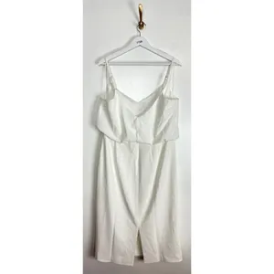 DRESS THE POPULATION Alondra Blouson Sheath Dress in Off-White Size XX-Large thumbnail 7