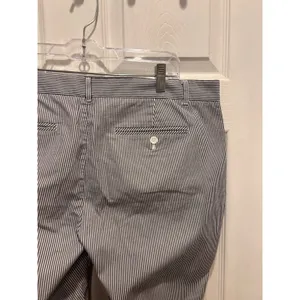 Gap Womens Slim Cropped Pinstripe Stretch Pants Navy Blue Coastal‎ White Size 14 thumbnail 5