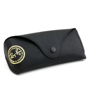Ray Ban by Luxottica Textured Black Leather Travel Eye Glasses Sunglasses Case thumbnail 1