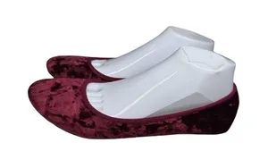 City Streets Women's Velvet Ballet Flats Burgundy casual work holiday comfort 9 thumbnail 1