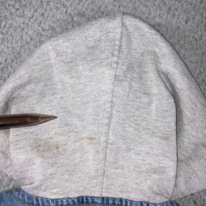 Mixed Media Denim Jacket Women S Blue Distressed Hooded Grunge Punk‎ y2k Stained thumbnail 8