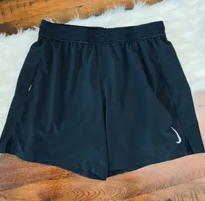 Nike Dri-FIT Men’s Lined Running Shorts Black Size Large Zip Pocket thumbnail 1