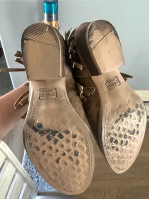 Circle G Distressed Tan Fringe Ankle Booties thumbnail 4