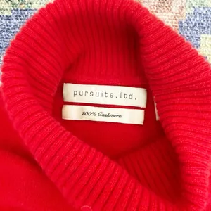 Vintage Pursuits Womens Cashmere Turtle Neck Sweater Small Red Old Money Holiday thumbnail 7