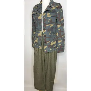 Hemp Momma Luna Pant Olive Green High Waist Pleated Trousers Small 121W5W1072 thumbnail 3