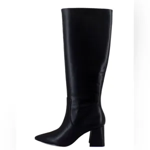 Jessica Simpson Black Knee-High Leather Women's Boot Size 9.5 Wide Calf thumbnail 3