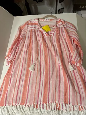 NWT roller rabbit xs Hampton tunic pink white thumbnail 6