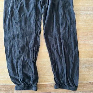 Aerie Black Cotton Beach Joggers thumbnail 2
