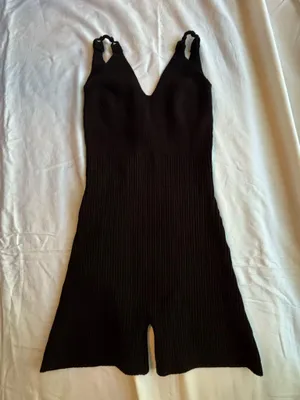 White Fox Black Jumpsuit Romper thumbnail 2