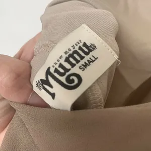NEW Show Me Your MuMu Maxi DRESS SMALL beige OPEN BACK bridesmaid prom thumbnail 8