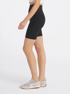 Beyond Yoga Gabriela Spacedye High Waisted 7” Biker Shorts Black, Size XL thumbnail 6