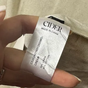 Cider‎ LINEN-BLEND COLLARLESS SOLID SPLIT RUCHED ZIPPER MIDI DRESS thumbnail 5