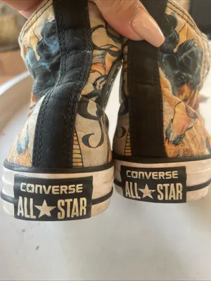 High-Top Graphic Comic-Print Sneakers in Black, Brown and White thumbnail 8