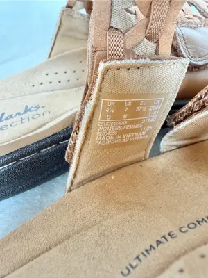 NWOT Clarks Collection Women’s Brown Woven Adjustable Comfort Sandals Size 7 M thumbnail 10