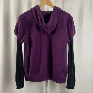 Disney Juniors Plus 1X Tinkerbell Sweater Hooded Zip Jacket Thermal Sleeve thumbnail 2